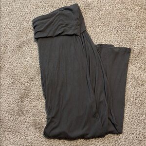 Skims Charcoal Soft Lounge Fold Over Ribbed Pants Size 4XL | cozy | stretchy